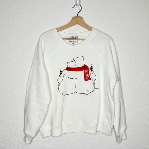 Wildfox Coca-Cola Polar Crewneck Sweatshirt Small NEW - Picture 3 of 6